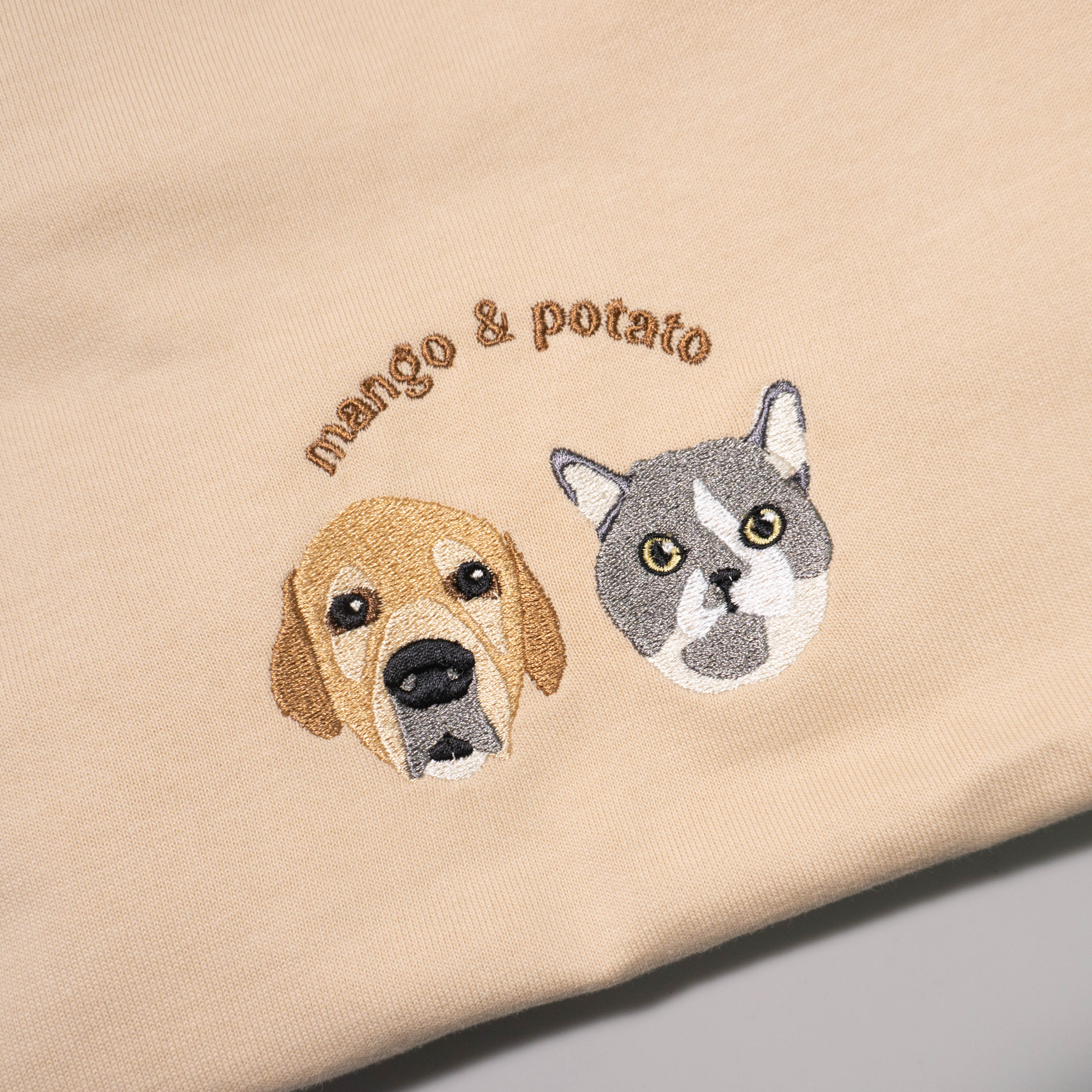Customised Pet Portrait Embroidery Sweatshirt – Two Towns Apparel
